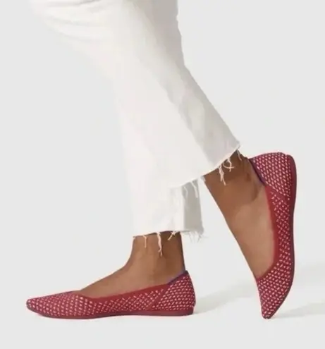Rothy's Rothy’s Red Apple Honeycomb The Point Slip On Ballet Flats Size 9
