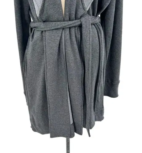 UGG  Blanche II Lux Soft Shawl-Collar Spa Robe Bathrobe Black Bear Heather XL