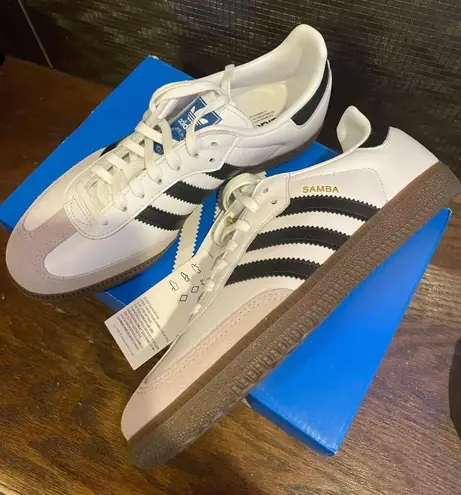 Adidas White Samba Sneakers