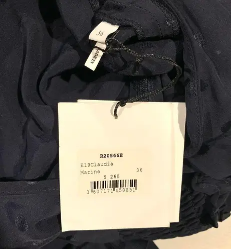 Sandro Claudia Shirred Polka Dot Mini Dress Marine (Please Read)