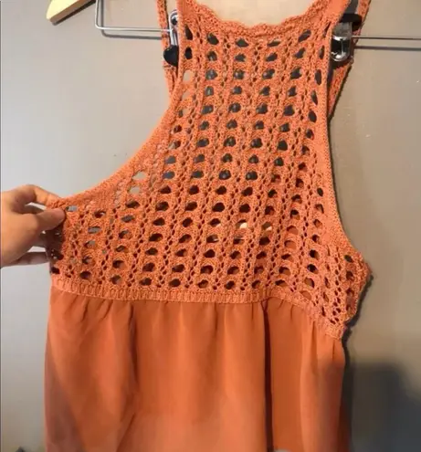 Magnolia South Crochet Sheer Babydoll Top