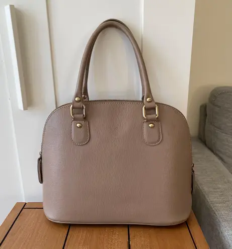 Vera Pelle 100% Italian Leather Handbag - Beige