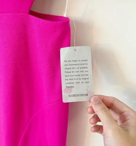 XScape Cutout Slit Maxi Gown Fuschia Size 8 NWT