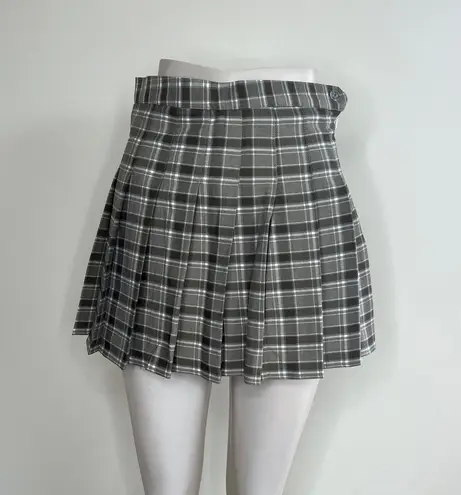 The Comfy  And Ready Plaid Skorts In Dark Green Size M