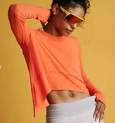 Free People #46 NWT  Tempo Long Sleeve Tee in Heatwave - Image 1