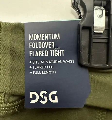 DSG Women’s Momentum Foldover Flare Tight Leggings Size XL Inky Olive Green NWT