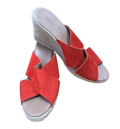 Vibrant Red Sandals with Slip