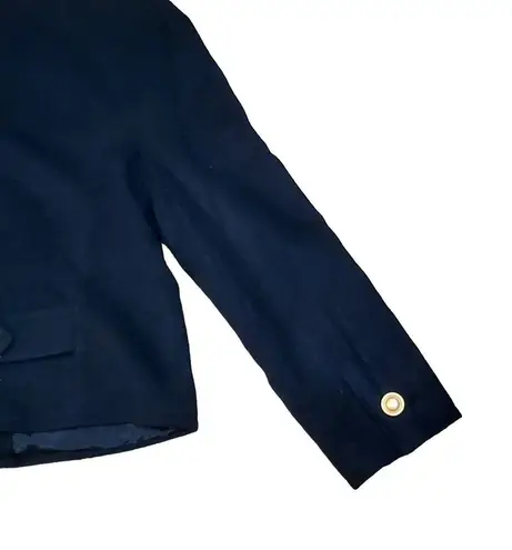 Chaus Gold Button Down Women’s Wool Mix Blazer Jacket Black Size 12 Corpcore Blue - Image 11