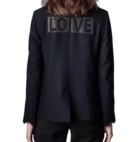 Zadig & Voltaire LOVE Embellished Navy Blazer Viva Victor Bis