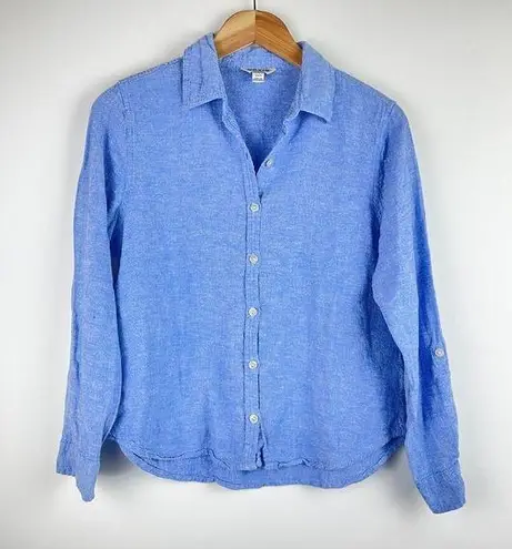 Orvis  Womens Button Up Long Sleeve Linen Blend Shirt - S/XS