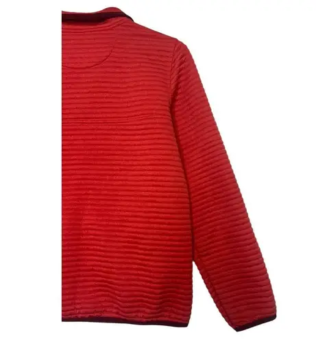 LL Bean Top Womens Extra Small Petite Red Airlight Knit Pullover Snap Outdoor Size undefined