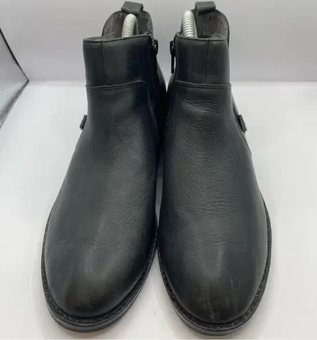 ABEO B.I.O. SYSTEM Black Leather YORKIE Zip Ankle Boots Sz 8n