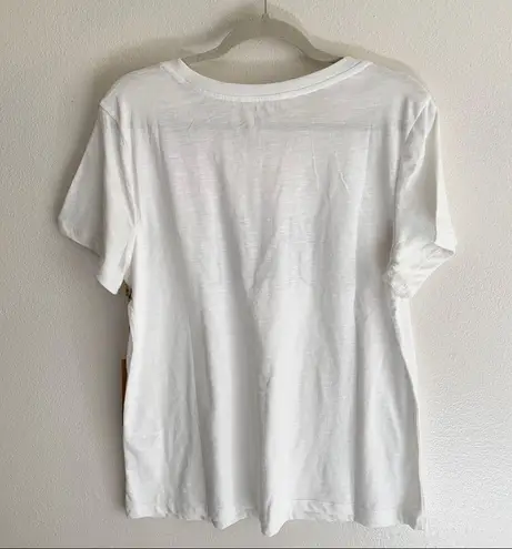 Rae Dunn NWT  Sz L Bride White Tee Shirt Scrunchie