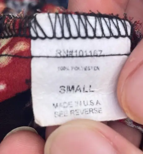 Cha Cha Vente abstract brightly colored deep V neck top / S /Excellent condition