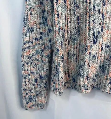 Silverflint Colorful Knit Fuzzy Soft Sweater Crewneck Pullover Size Small White