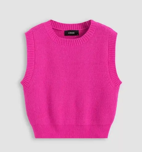 Cider Solid Round Neckline Knitted Vest