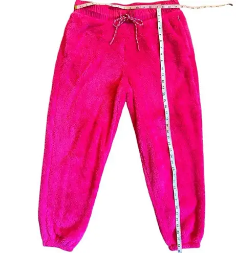 Eddie Bauer  Bright Pink Womens Size Medium Quest Plush Fleece Sweatpants Comfy