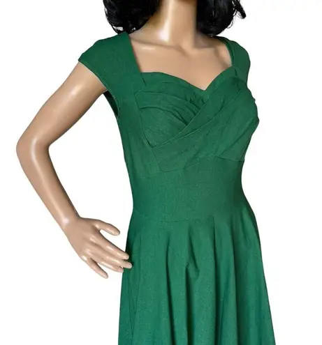 NWT MUXXN 1950s Cap shoulder Vintage Wedding Retro Swing Dress in Green size 8