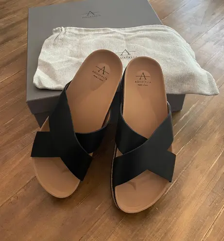 Aquatalia Ariana slip-on platform sandals Sz 10 Spain Brand New