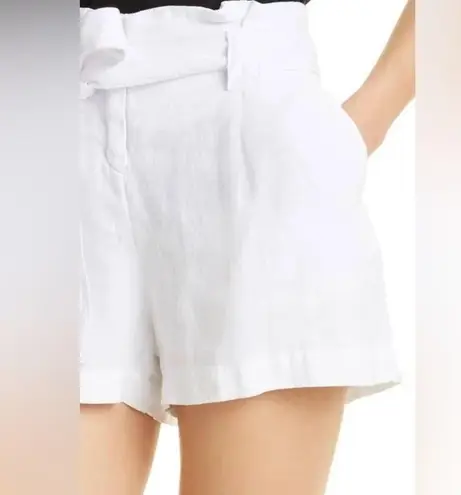 L'Agence L’Agence Hillary Linen Paperbag Shorts Blanc 32 White