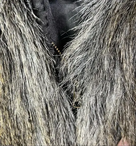 Dolce Vita Brown Full Zip Faux Fur Short Sleeve Jacket XS/S