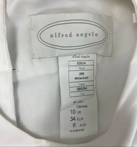 Alfred Angelo White & Tan Satin Sleeveless Top 4