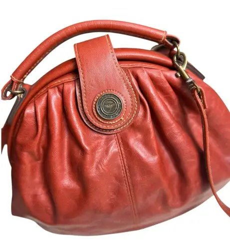 Capezio Vintage 1980 Reddish Orange Leather Shoulder Bag