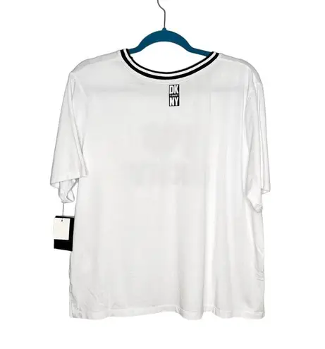 DKNY NWT  Logo Black & White Ringer Sleep Tee Shirt - Image 9