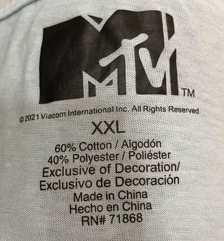 MTV Brand Light blue & yellow floral MTV crop top / XXL / Excellent condition