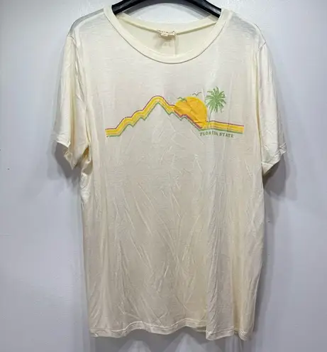 Hem & Thread Semi Sheer Retro Florida State T-Shirt Large NEW