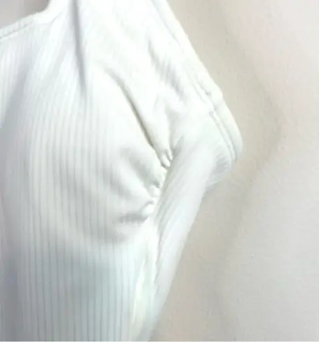 Stoney Clover Lane Stoney Clover X Target White Ribbed Cheeky High Leg One Piece Swimsuit womens L