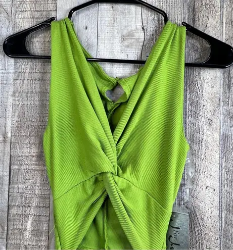 J for Justify Size Small Flare Leg Ribbed Twisted Front w/Belly Cutout Jumpsuit