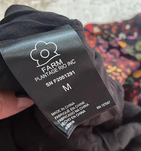 Farm Rio Wild Mix Mixed-Print Fringe Midi Skirt