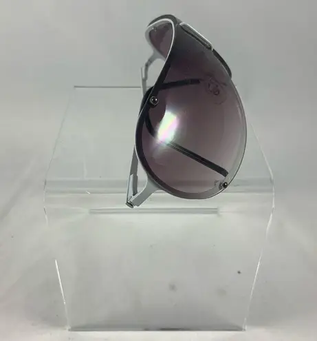 Unisex Black/white Round Shield Aviator Sunglasses