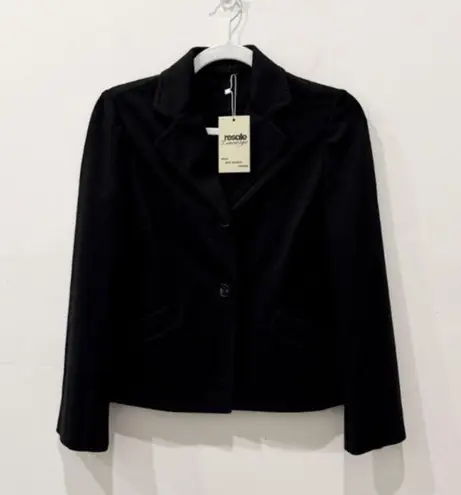 Moschino Long Sleeve Notch Lapel Single Breasted Blazer Black Women's Size 38/2