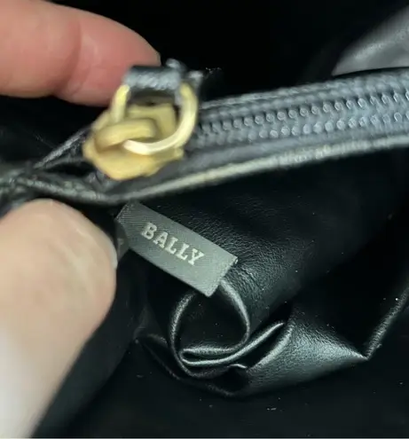 BALLY black leather mini shoulder bag, made in Italy