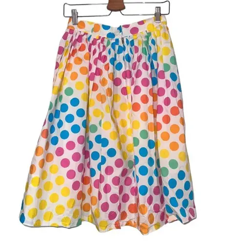 Dapper day for Tatyana Disney Gloria Dot candy print pleated skirt size Small White