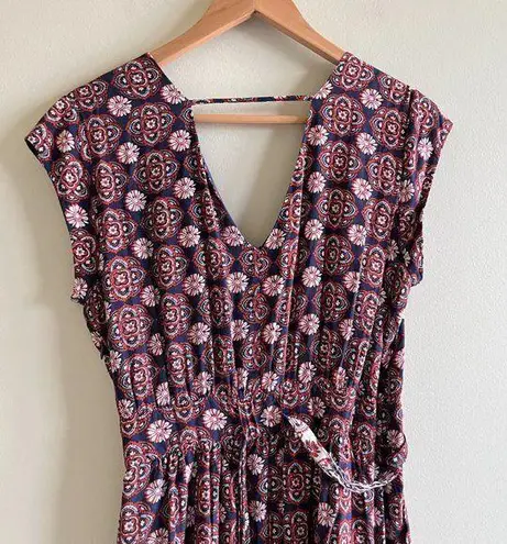 Daniel Rainn Double V Faux Wrap Dress Surplice Neck Belted Womens Size M