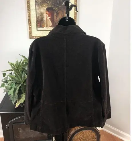 Fashion Bug Fashion Bugs Women 14/16W Jacket Stretch Brown Open Button Front Long Sleeve - Image 7