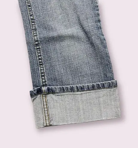 So Wear It Declare It Vintage Y2K Embroidered Butterfly Capri Cuffed Hem Jeans