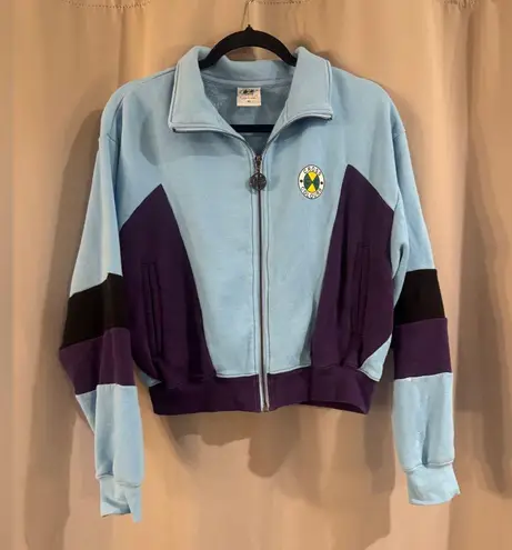 Cross Colours Stylish Blue and Purple Women's Crop Top Jacket Size XS