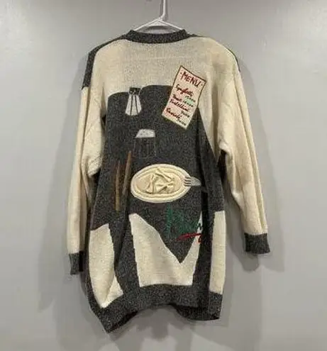IB Diffusion 80s 90s Vintage VTG Oversized Cardigan Sweater Large L Menu