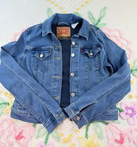 Levi Strauss & CO. Womens Denim Trucker Jacket Size S Blue Button Front Classic - Image 1