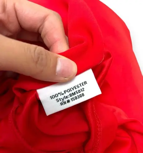 Badgley Mischka Red Ruffle Flowy Top - Size Small