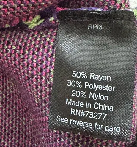 SO  Retro Sweater Vest Preppy Black Fuchsia Crop High Neck Vest Junior Medium NEW