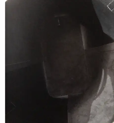 Donna Karan black faux leather tote