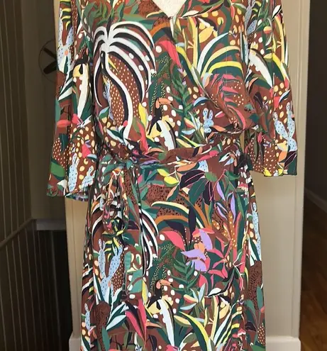Farm Rio x Anthropologie Fiesta Wrap Maxi Dress Size Small