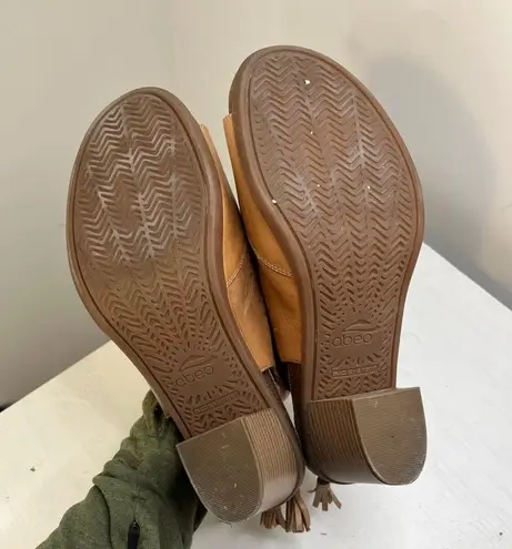 Abeo BIO system BERRIE Stacked Heeled Platform Slingback Sz 10 Neutral