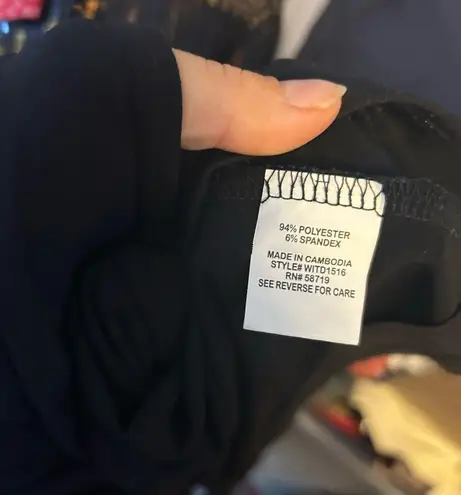 Notations Plus Size Black Twist Stretch Maxi Dress