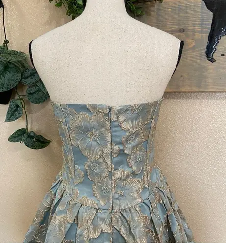 NWOT Lulus Delightful Dreamer Light Blue Jacquard Bubble